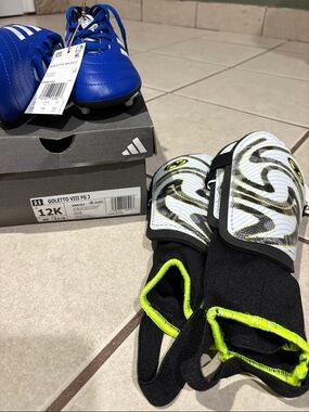 adidas Blue White Black Soccer Cleats